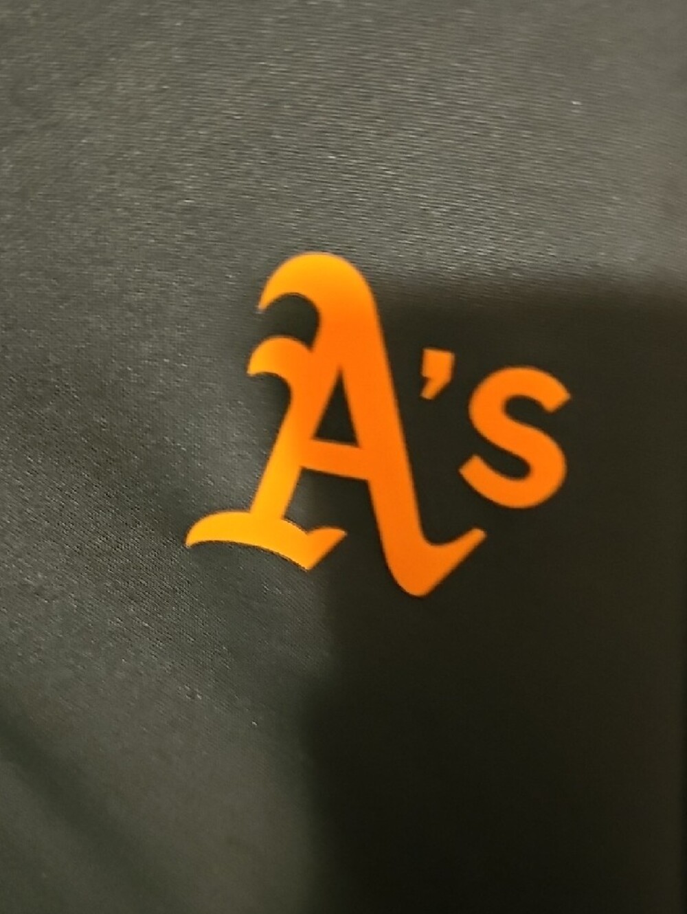 MLB Oakland Athletics Green and Yellow Quarter-Zip Pullover - Picture 2 of 4